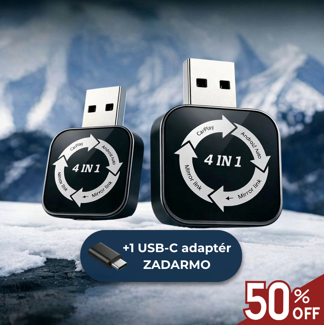 Bezdrôtový adaptér CarPlay 4 v 1